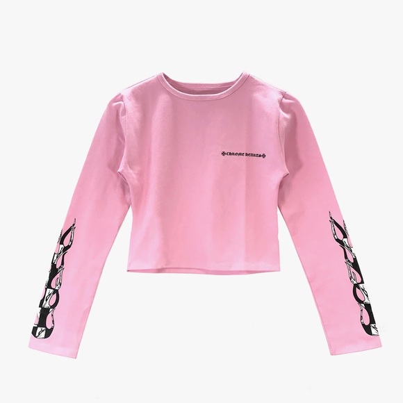 Chrome Hearts Tops - chrome hearts matty boy pink crop top